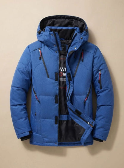 Jörg | Herren warme Winterjacke mit Kapuze