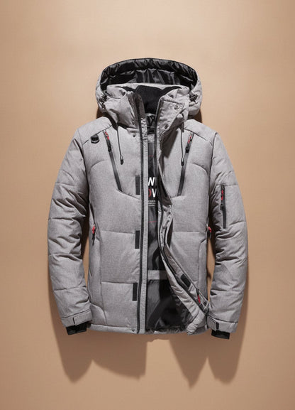 Jörg | Herren warme Winterjacke mit Kapuze