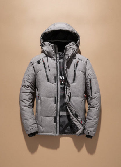 Jörg | Herren warme Winterjacke mit Kapuze