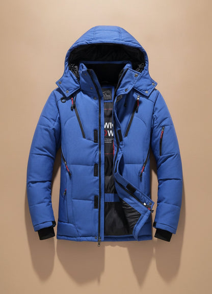 Jörg | Herren warme Winterjacke mit Kapuze