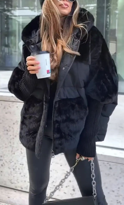 Marianne | Bomber moderno e lussuoso con cappuccio