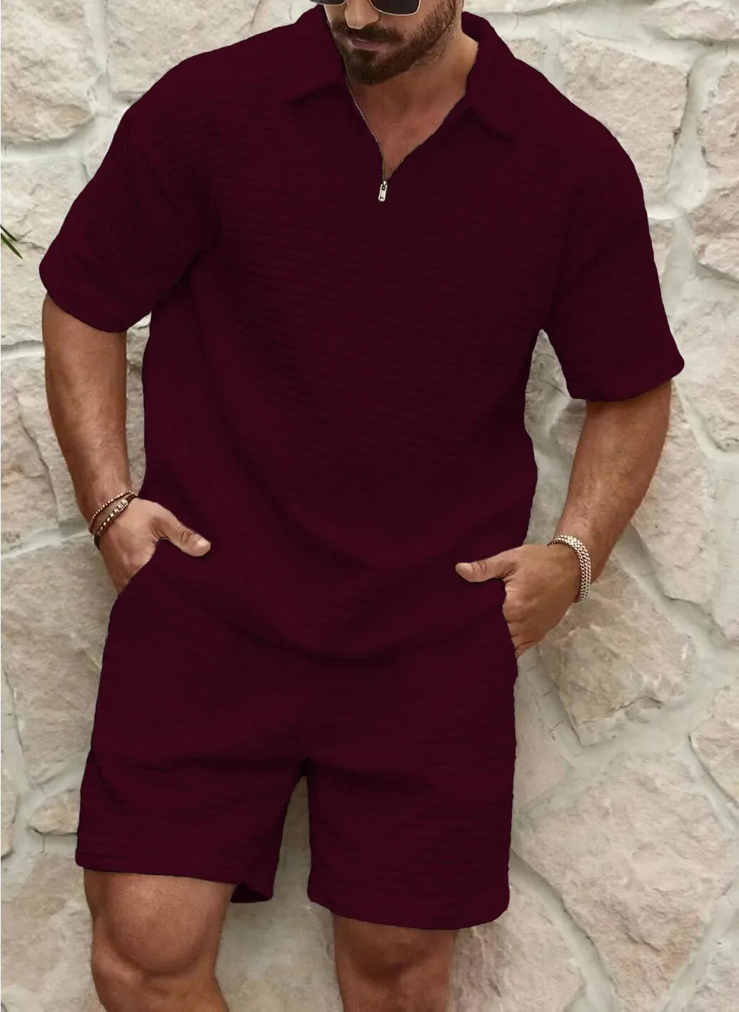 Torin | Summer set with texture and shorts