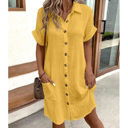 Johanna | Sommerkleid mit Kragen und Knopfleiste