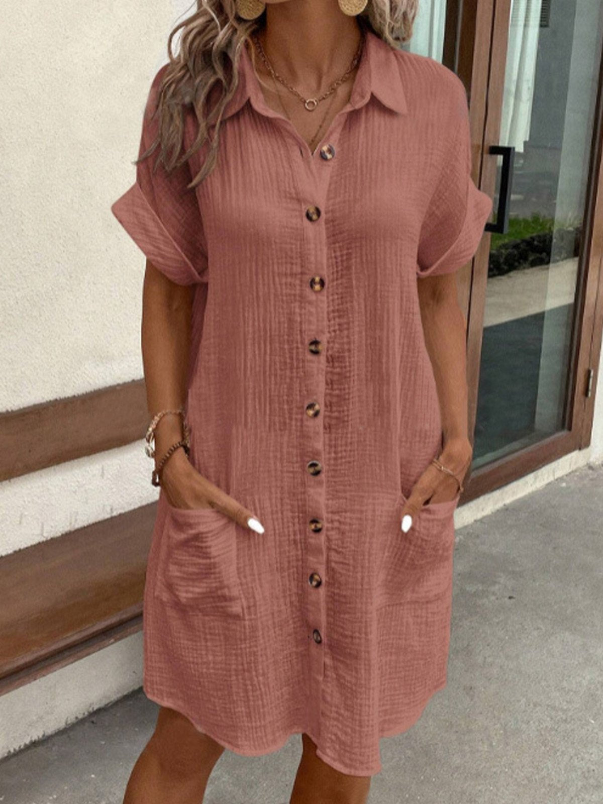 Johanna | Sommerkleid mit Kragen und Knopfleiste