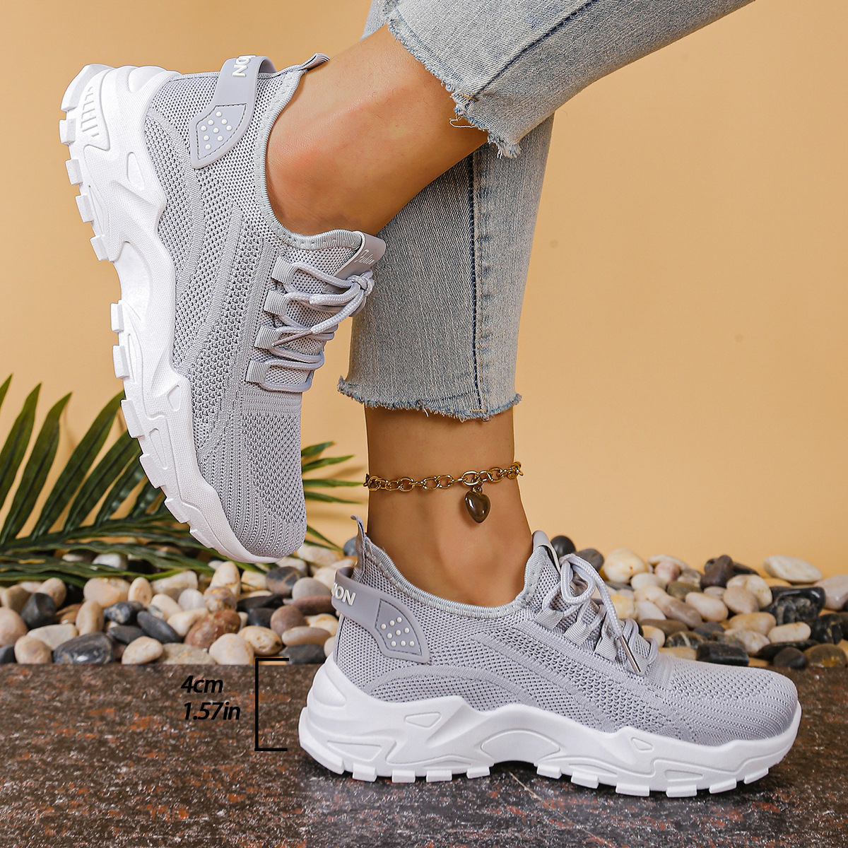 Maika | orthopädische Sneaker mit Schnürung und dicker Sohle