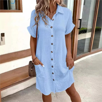 Johanna | Sommerkleid mit Kragen und Knopfleiste