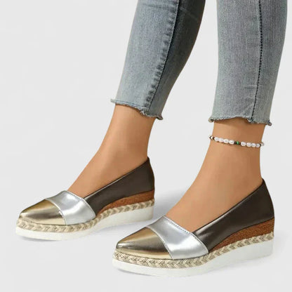 Malina | Women's Metallic Espadrille Platform Sandals for Summer