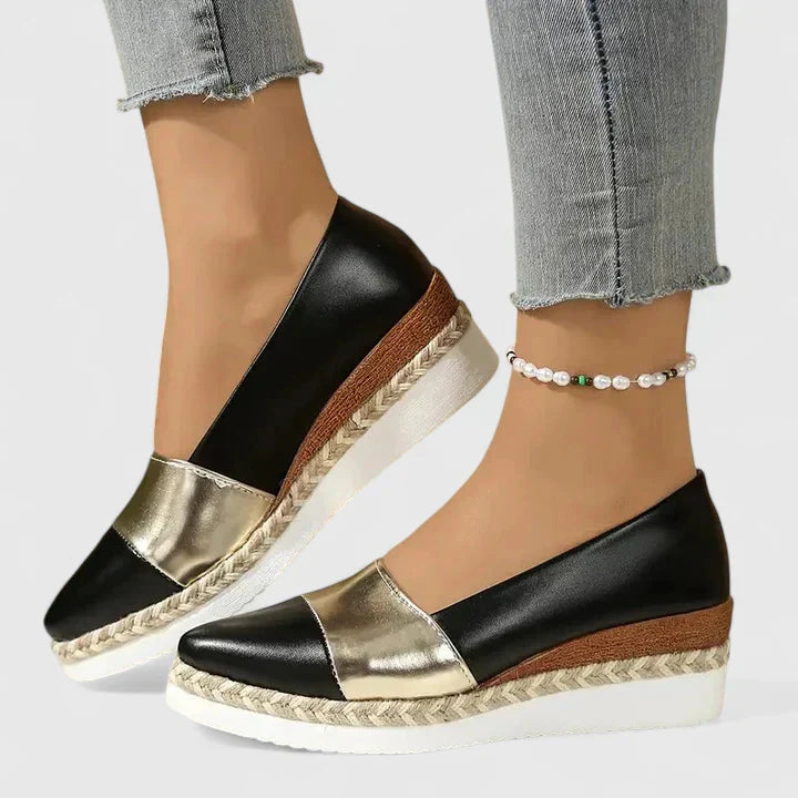 Malina | Women's Metallic Espadrille Platform Sandals for Summer