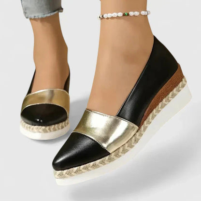 Malina | Women's Metallic Espadrille Platform Sandals for Summer