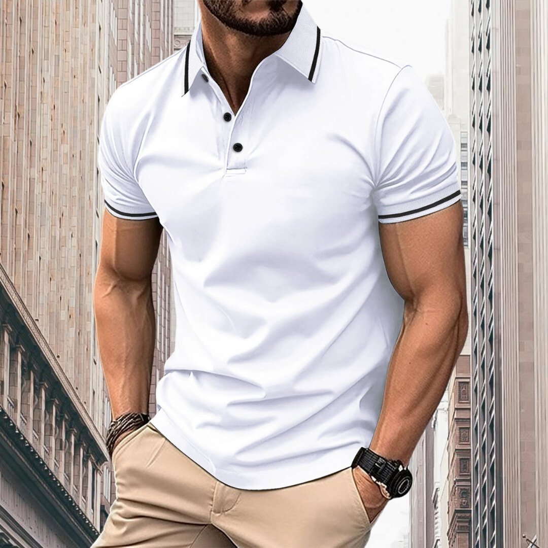 Egon | Herren Slim Fit Poloshirt mit Knopfleiste | Klassisch