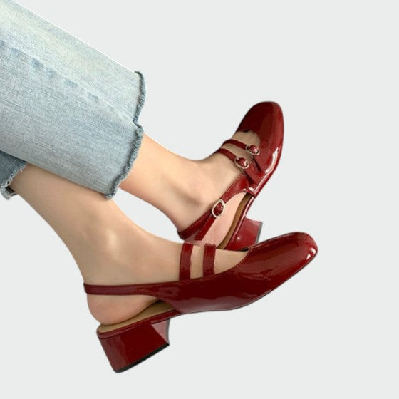 Olives – Orthopedic Leather Ballerinas Mary Jane