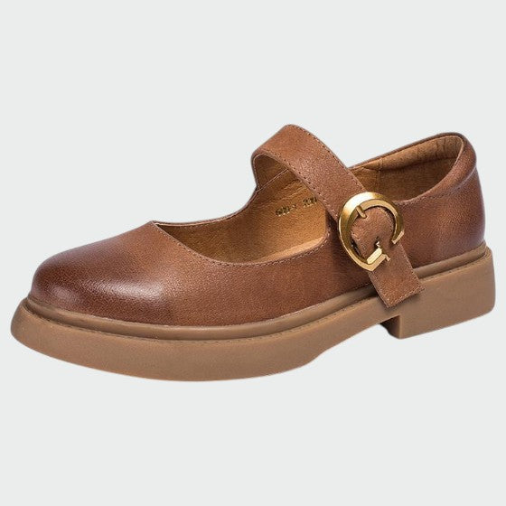 Orvex | Damen Moderne Mary Jane Schuhe mit Plateausohle und Riemenverschluss