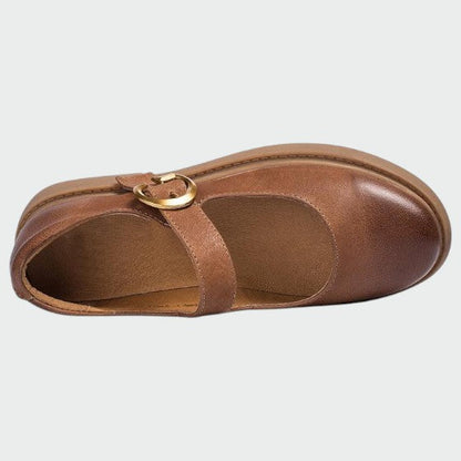 Orvex | Damen Moderne Mary Jane Schuhe mit Plateausohle und Riemenverschluss