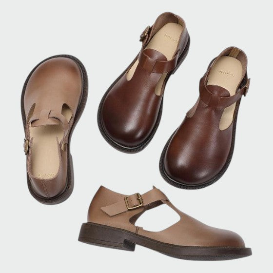 Olvera | Mary Jane Schuhe mit T Bar Design und Schnallenverschluss