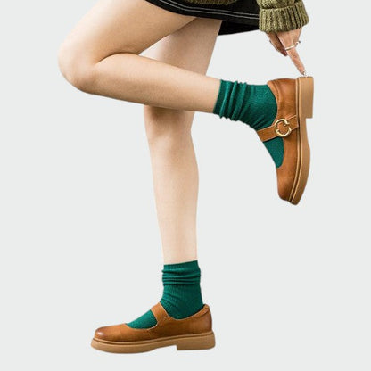 Orvex | Damen Moderne Mary Jane Schuhe mit Plateausohle und Riemenverschluss