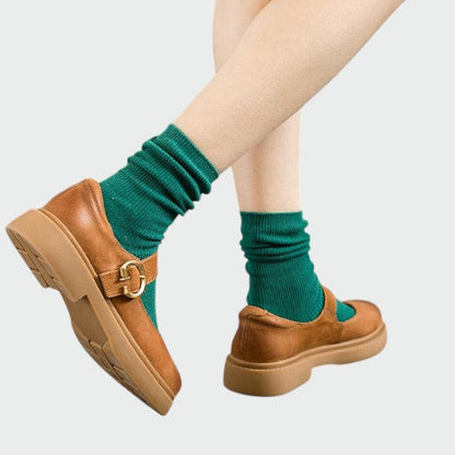 Orvex | Damen Moderne Mary Jane Schuhe mit Plateausohle und Riemenverschluss