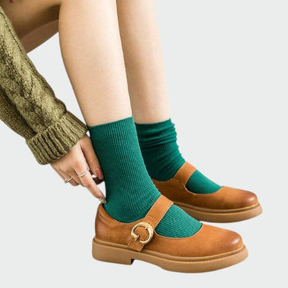 Orvex | Damen Moderne Mary Jane Schuhe mit Plateausohle und Riemenverschluss