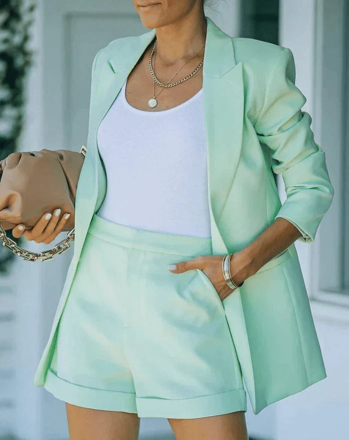 Leandra | Blazer & Shorts Set mit Taschen