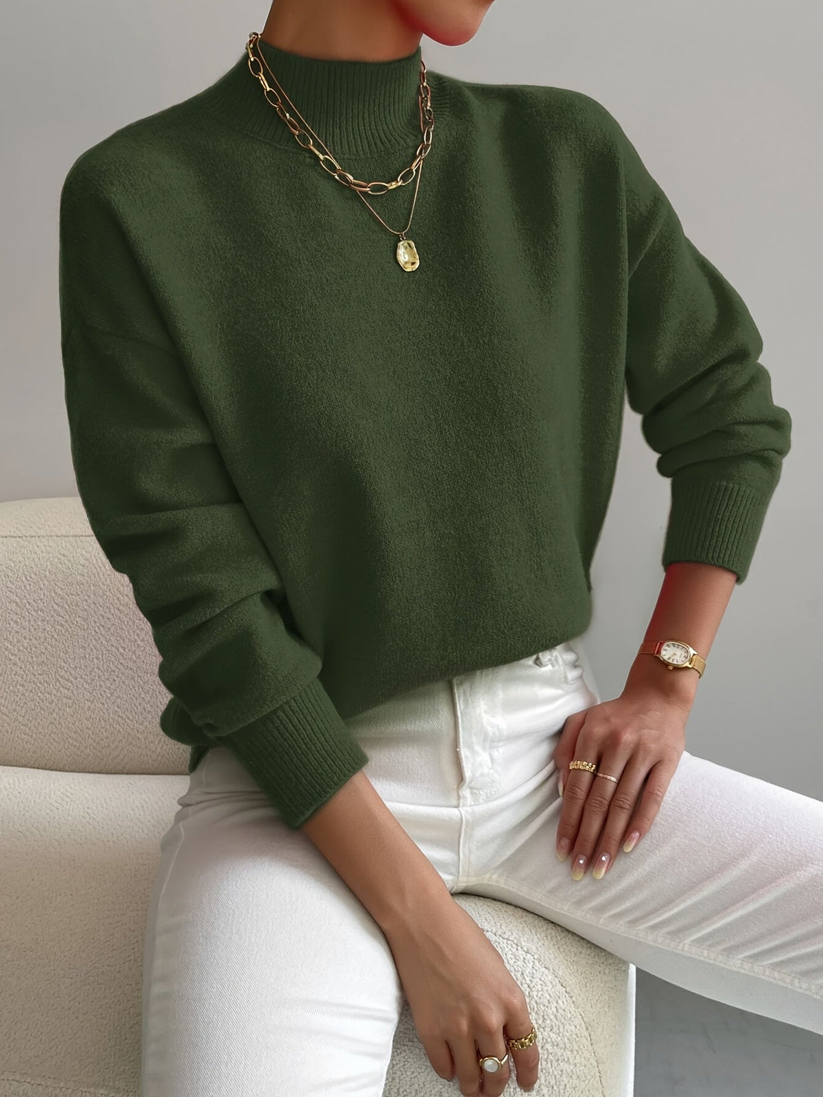 Mailin | eleganter Rollkragenpullover mit langen Ärmeln