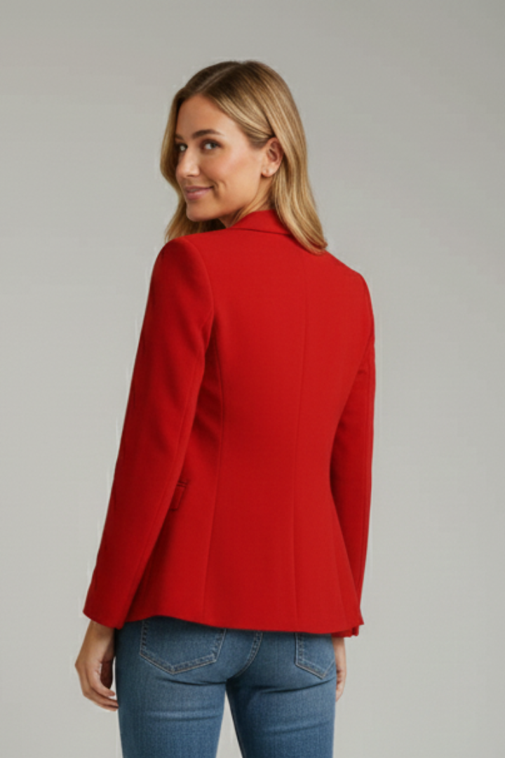 Annelie | Women's Blazer with Notched Lapel Collar and Long Sleeves