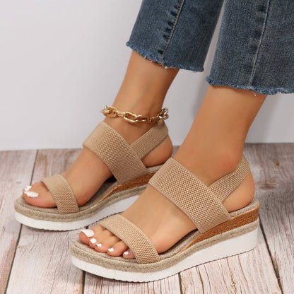 Heike | Women's orthopedic platform sandals with cross straps