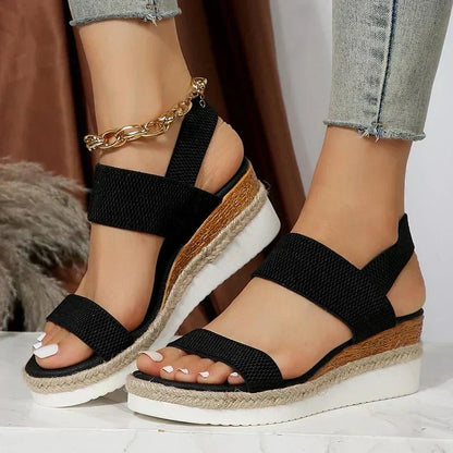 Heike | Women's orthopedic platform sandals with cross straps