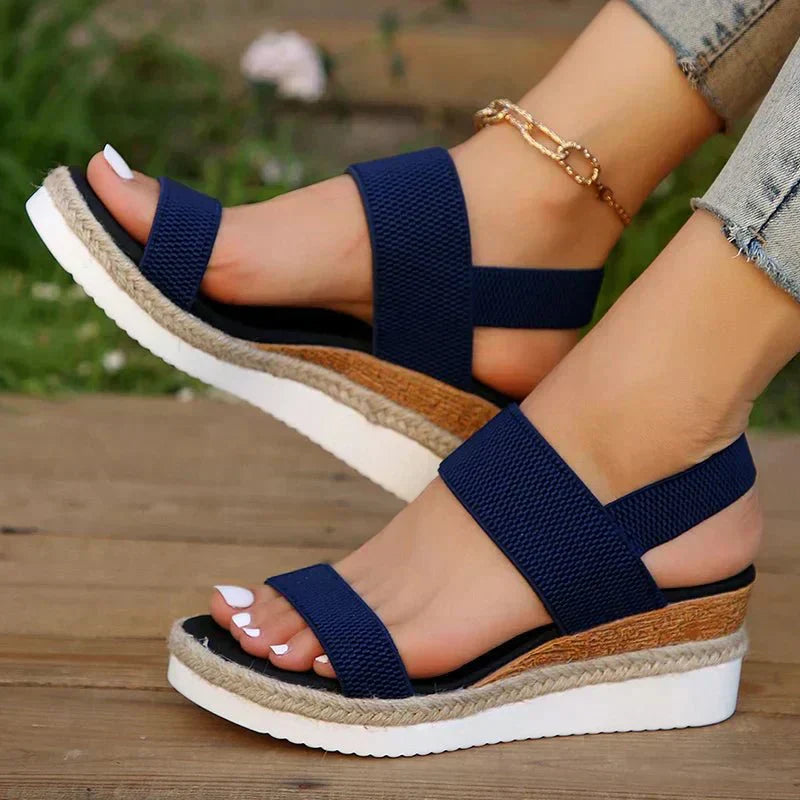 Heike | Women's orthopedic platform sandals with cross straps