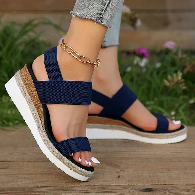 Heike | Women's orthopedic platform sandals with cross straps