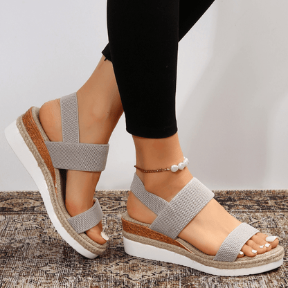 Heike | Women's orthopedic platform sandals with cross straps