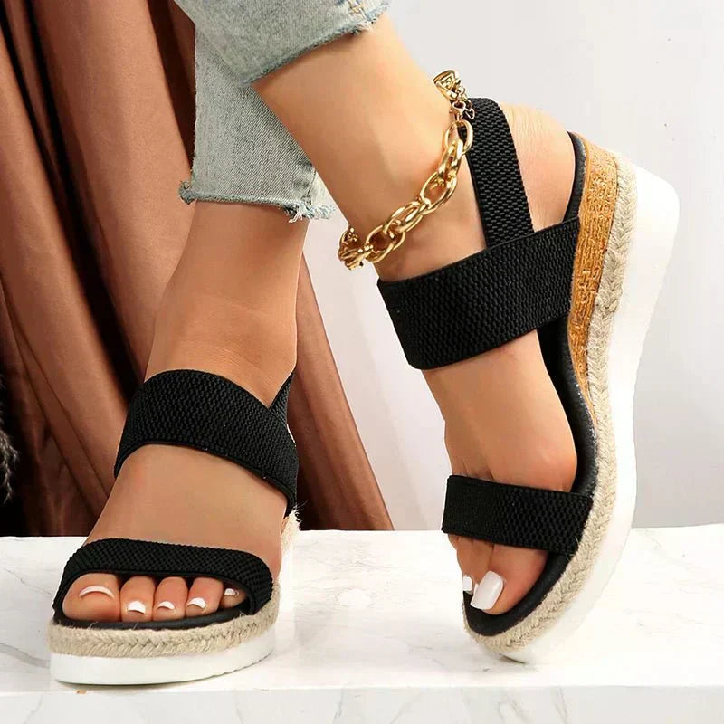 Heike | Women's orthopedic platform sandals with cross straps
