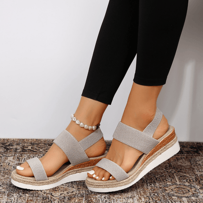 Heike | Women's orthopedic platform sandals with cross straps