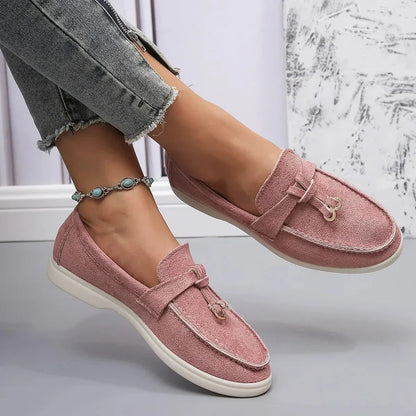Paulina | Damen Slip-On Loafer mit Schnürung und Naht vorn