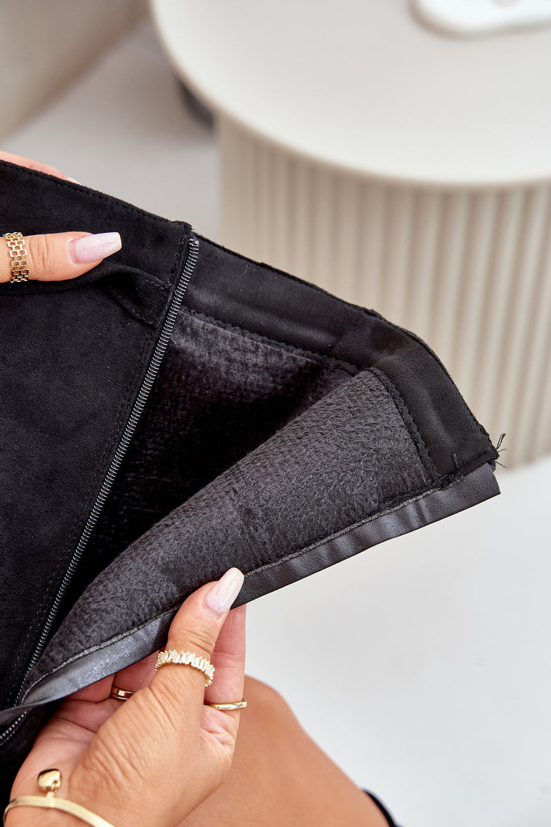 Vreni | Damen elegante kniehohe Stiefel mit Schnalle