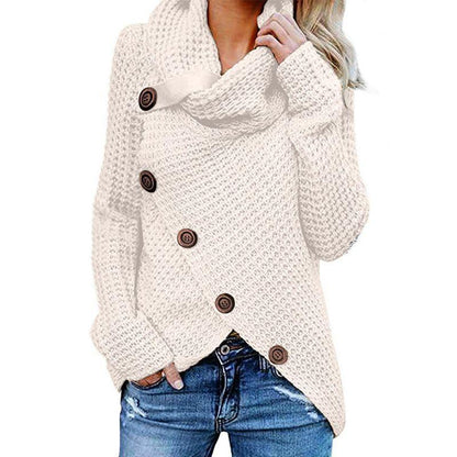 Tiziana | Winter-Top mit Schalkragen und Knöpfen