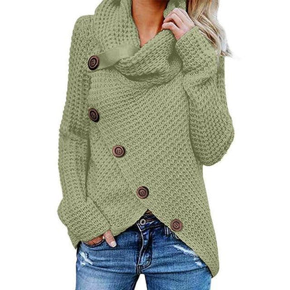 Tiziana | Winter-Top mit Schalkragen und Knöpfen