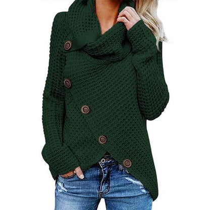 Tiziana | Winter-Top mit Schalkragen und Knöpfen
