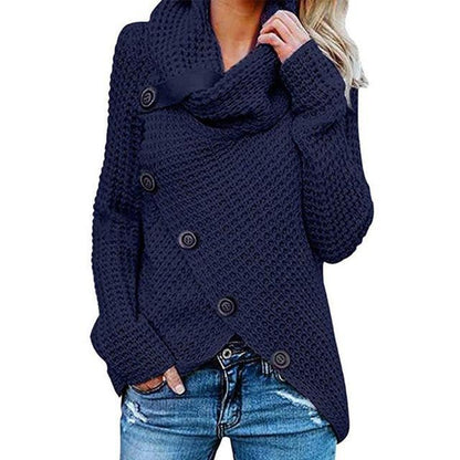 Tiziana | Winter-Top mit Schalkragen und Knöpfen