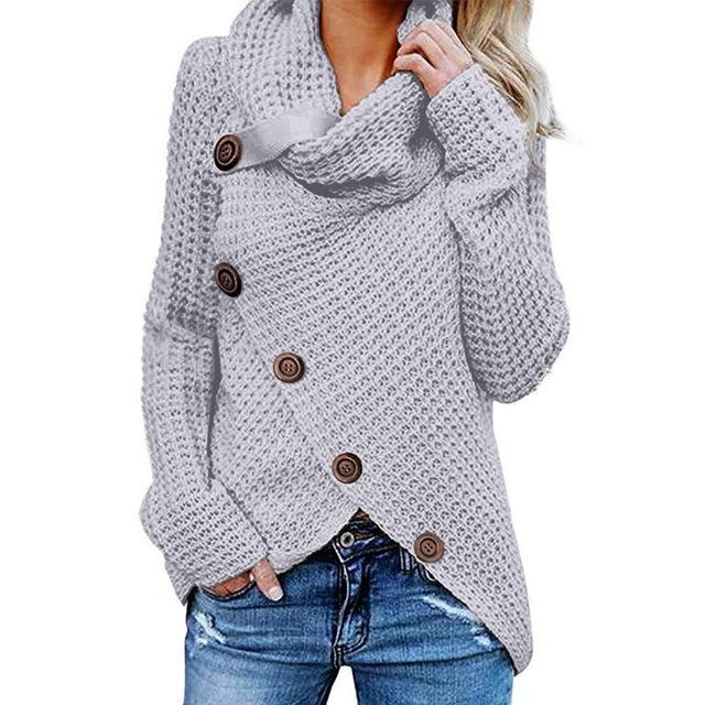 Tiziana | Winter-Top mit Schalkragen und Knöpfen