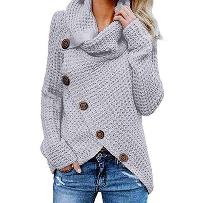 Tiziana | Winter-Top mit Schalkragen und Knöpfen