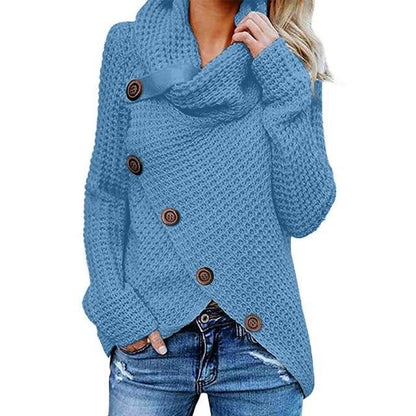 Tiziana | Winter-Top mit Schalkragen und Knöpfen