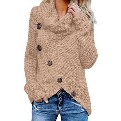 Tiziana | Winter-Top mit Schalkragen und Knöpfen