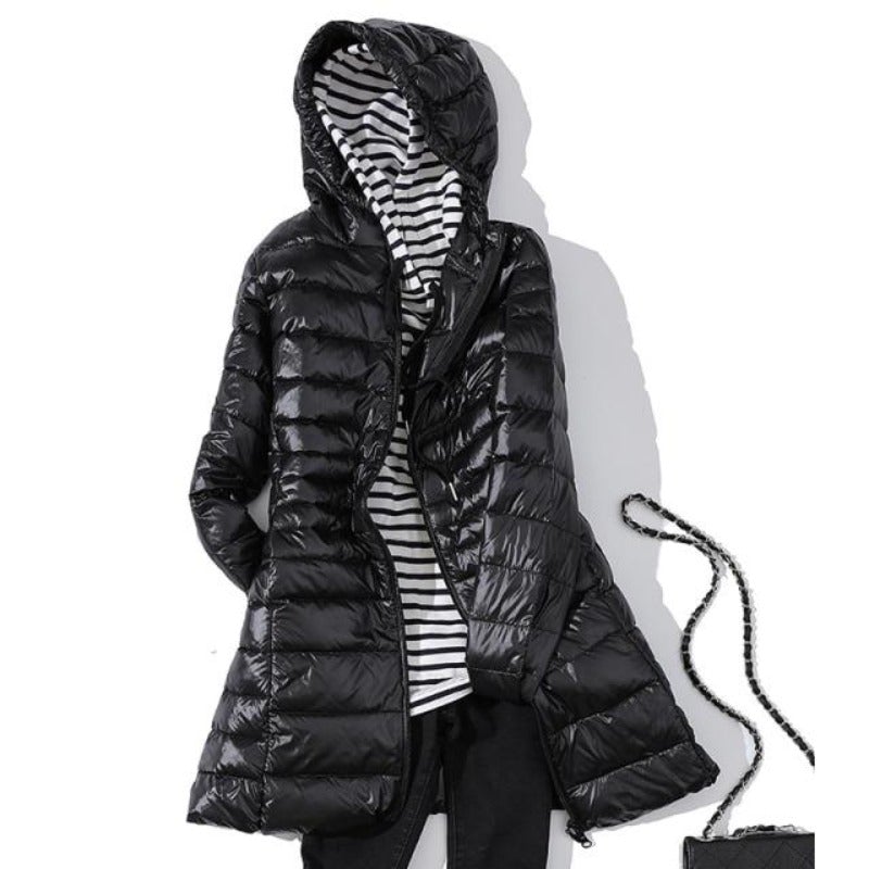 Nadja | Wasserdichte Longjacke mit Kapuze