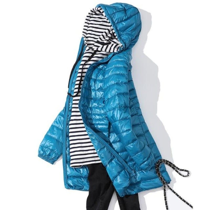 Nadja | Wasserdichte Longjacke mit Kapuze