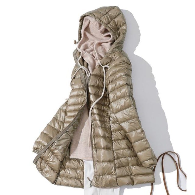 Nadja | Wasserdichte Longjacke mit Kapuze