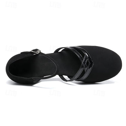 Hanna | Damen Dance Pumps mit Riemen und geschlossener Form