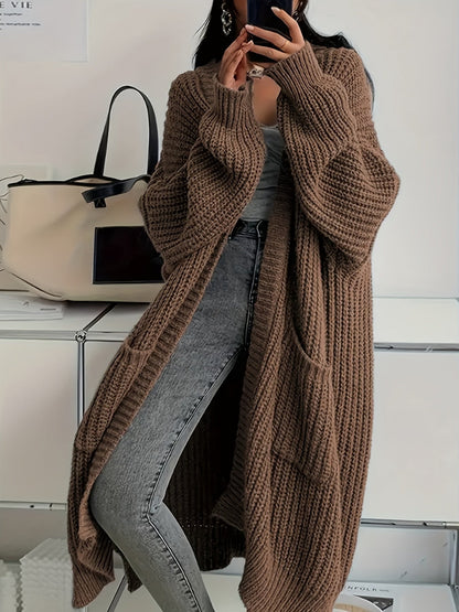 Karin | Damen Oversized langer Strickmantel