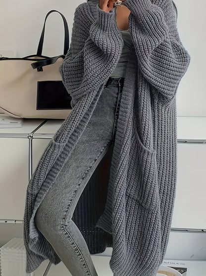 Karin | Damen Oversized langer Strickmantel