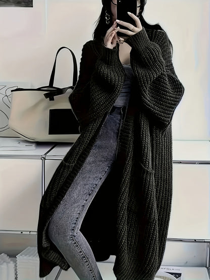 Karin | Damen Oversized langer Strickmantel