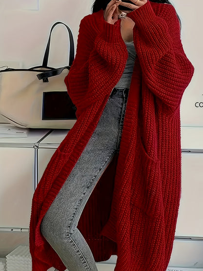 Karin | Damen Oversized langer Strickmantel