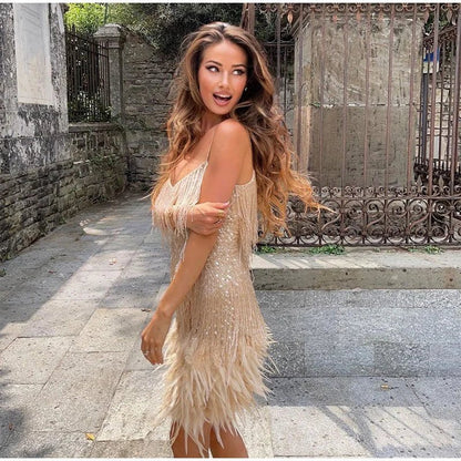 Sarina Cocktail Dress – Figure-hugging sequined dress for parties